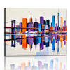 wall art canvas painting depicts city skylines