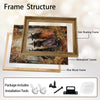 Three Vintage Witches Autumn Misty Forest Halloween Canvas Wall Art