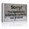 white frame banksys statement canvas print