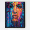 black frame abstract beautiful woman wall art painting
