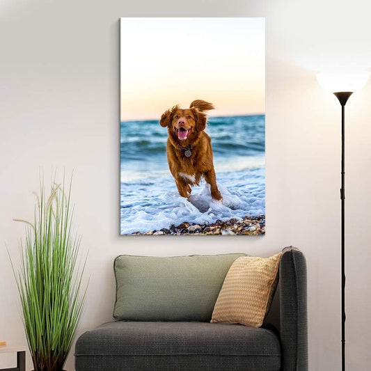 Custom Canvas Prints with Your Photos for Pet/Animal, Personalized Canvas Pictures for Wall to Print Framed