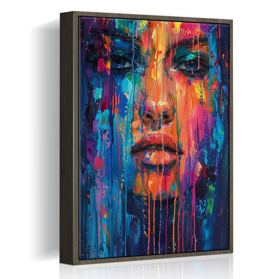 coffee frame abstract beautiful woman art painting