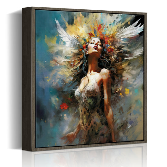 coffee frame flower goddess wall art canvas