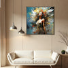 coffee frame flower goddess wall art canvas above the sofa