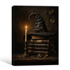 Dark Academia Witch Hat Old Books Candle Halloween Canvas Wall Art