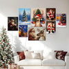 Vintage Santa Claus Reading Canvas Wall Art