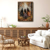 Three Vintage Witches Autumn Misty Forest Halloween Canvas Wall Art