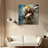 flower goddess wall art canvas in the living room