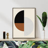 coffee frame wall art canvas geometric circular minimalism