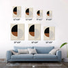 different size wall art canvas geometric circular minimalism