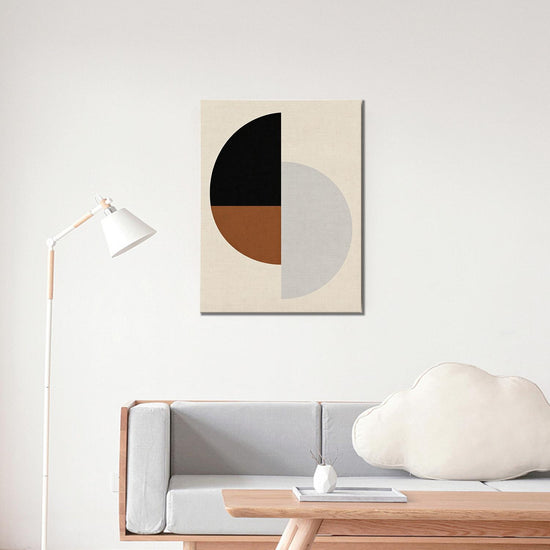 living room wall art canvas geometric circular minimalism