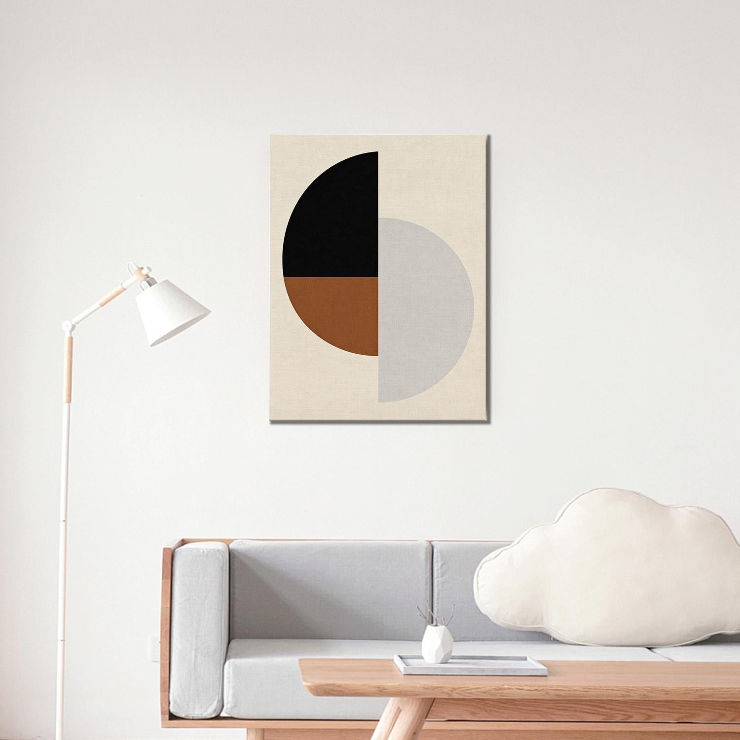 living room wall art canvas geometric circular minimalism