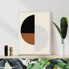 white frame wall art canvas geometric circular minimalism