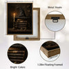 Dark Academia Witch Hat Old Books Candle Halloween Canvas Wall Art