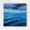 wall art canvas painting depicts rough sea scene