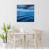 dining room wall art canvas painting depicts rough sea scene