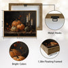 Dark Moody Fall Pumpkin Candle Still Life Vintage Farmhouse Canvas Wall Art
