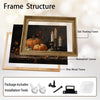 Dark Moody Fall Pumpkin Candle Still Life Vintage Farmhouse Canvas Wall Art