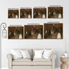 Cute White Ghost Autumn Forest Path Vintage Farmhouse Halloween Canvas Wall Art