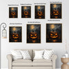 Glowing Jack O Lantern Haunted Castle Full Moon Halloween Canvas Wall Art