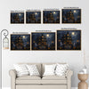 Full Moon Haunted House Ghost Jack O Lantern Halloween Canvas Wall Art