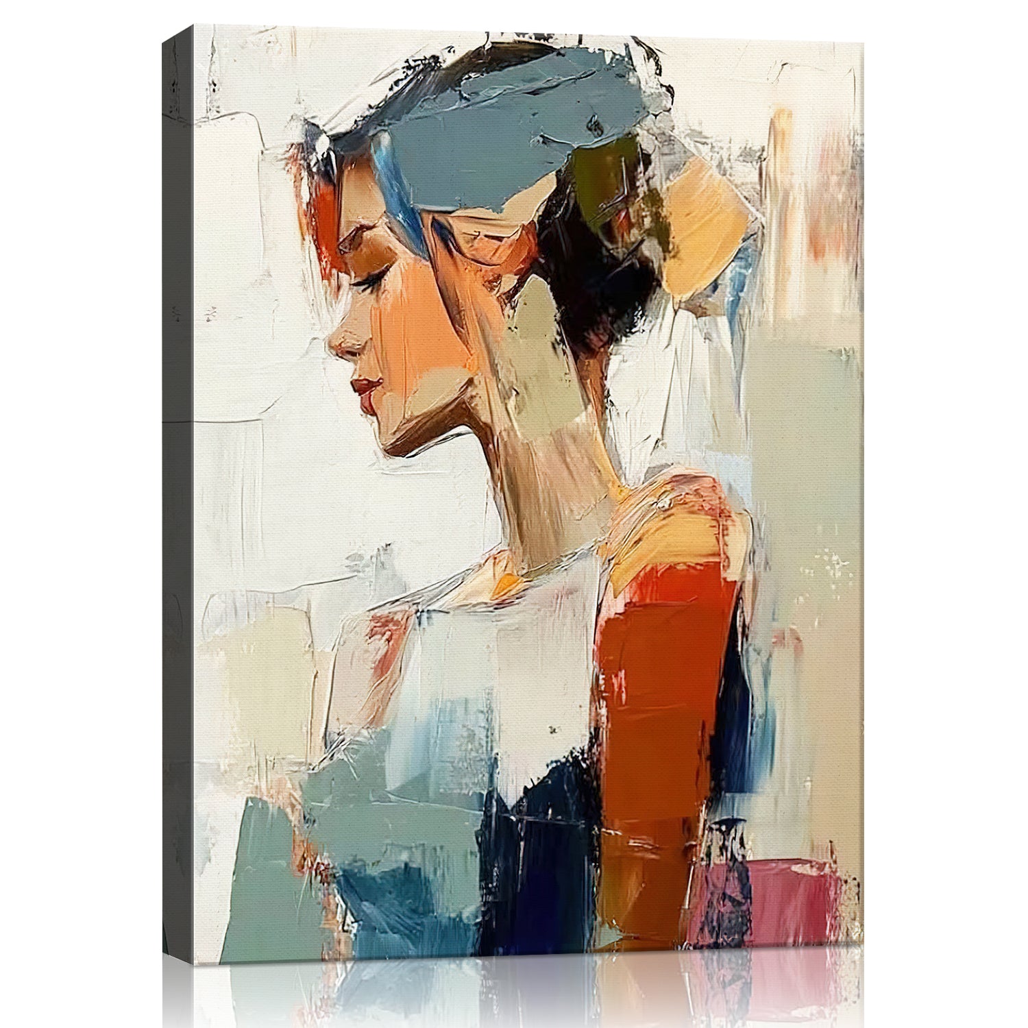 wall art canvas abstract beautiful woman