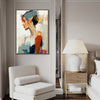 coffee frame wall art women painting in the living room