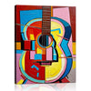 wall art painting colorful abstract guitar 