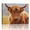 wall art canvas highland cattle
