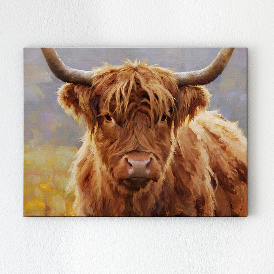 wall art canvas highland cattle