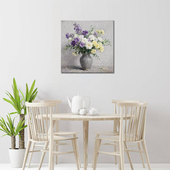 dining room wall art colorful flowers 