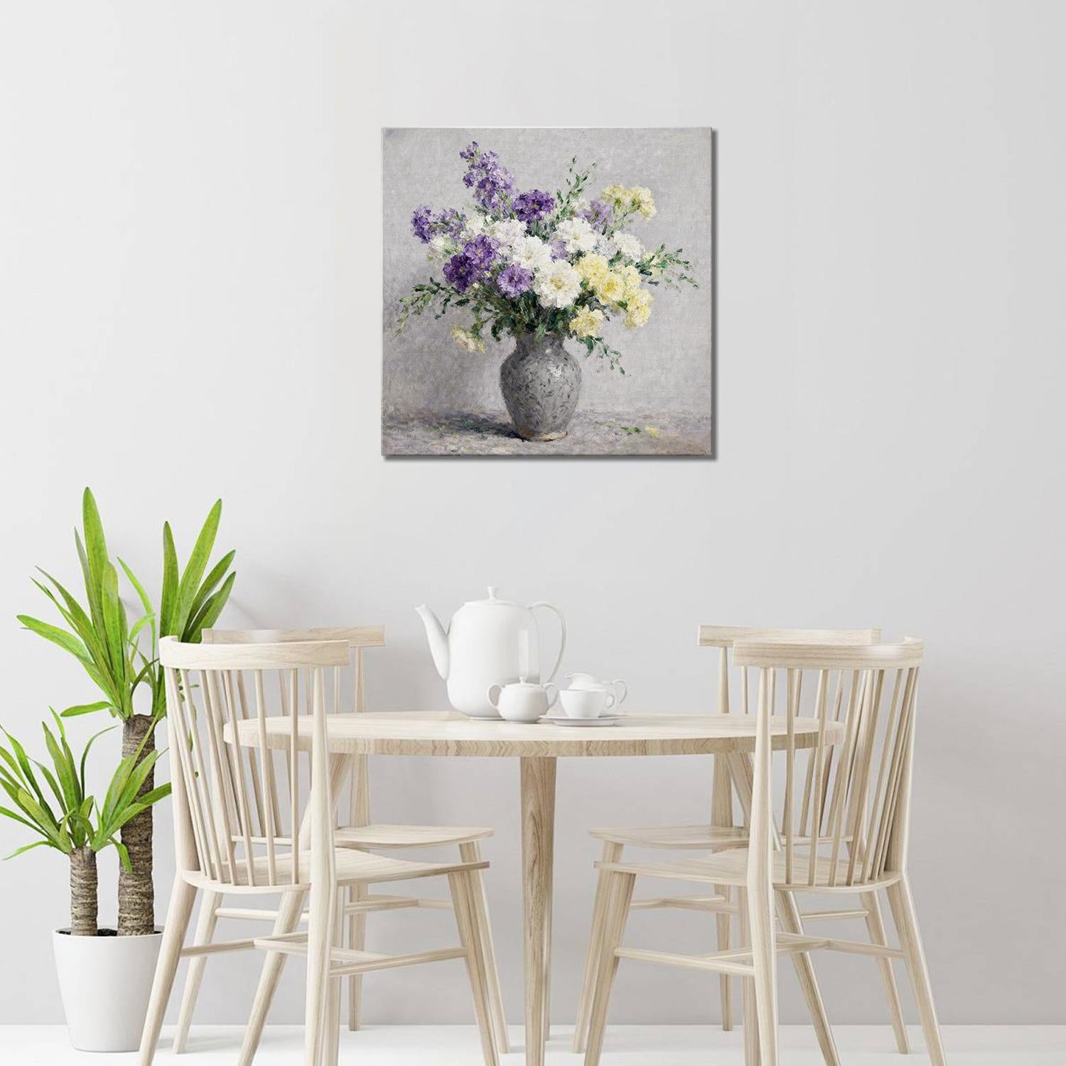dining room wall art colorful flowers 
