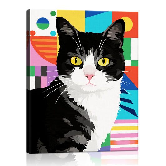 wall art canvas pop cat