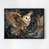 wall art print flying ow black frame