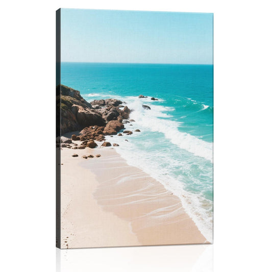 wall art canvas seashore waves landscape