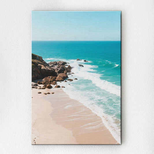 wall art canvas seashore waves landscape