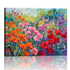 wall art canvas painting depicts a colorful sea of ​​flowers
