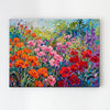 wall art canvas painting depicts a colorful sea of ​​flowers